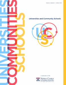 Universities and Community Schools Journal Cover